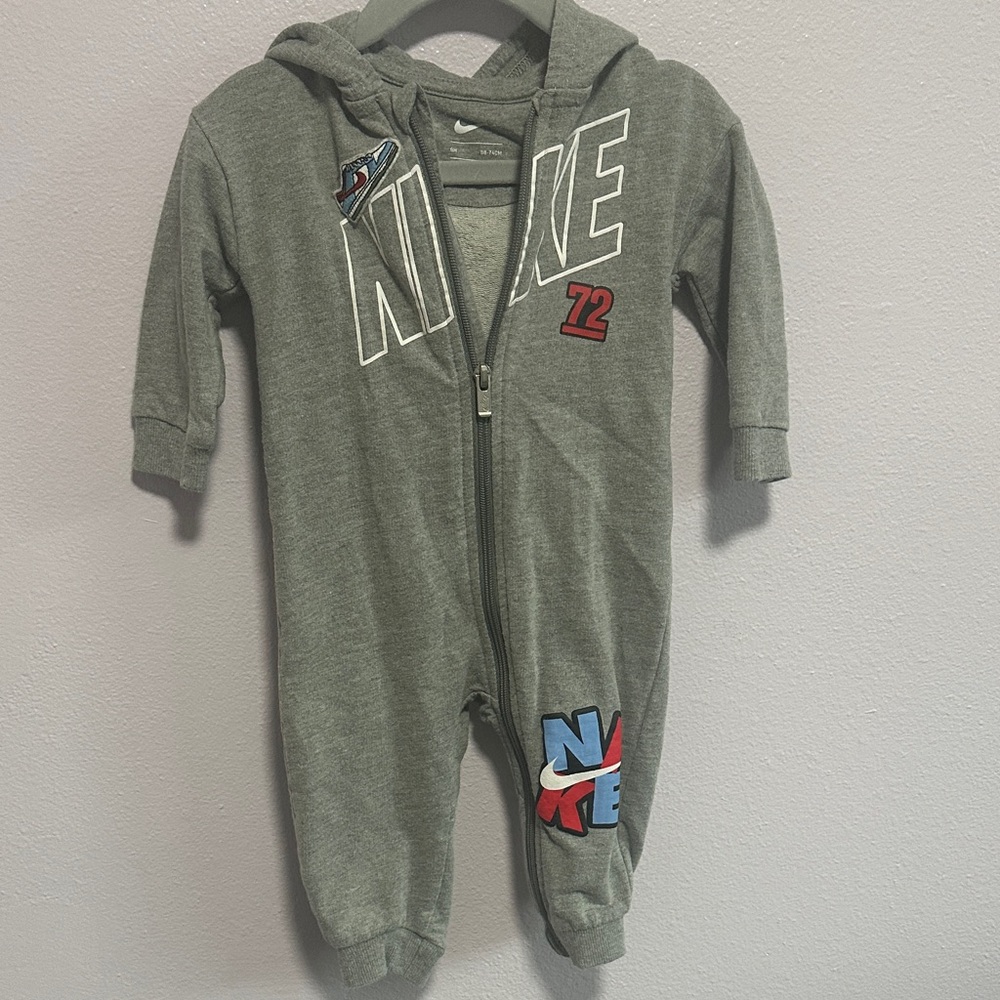 Nike Kids Gray Hooded Zip Up